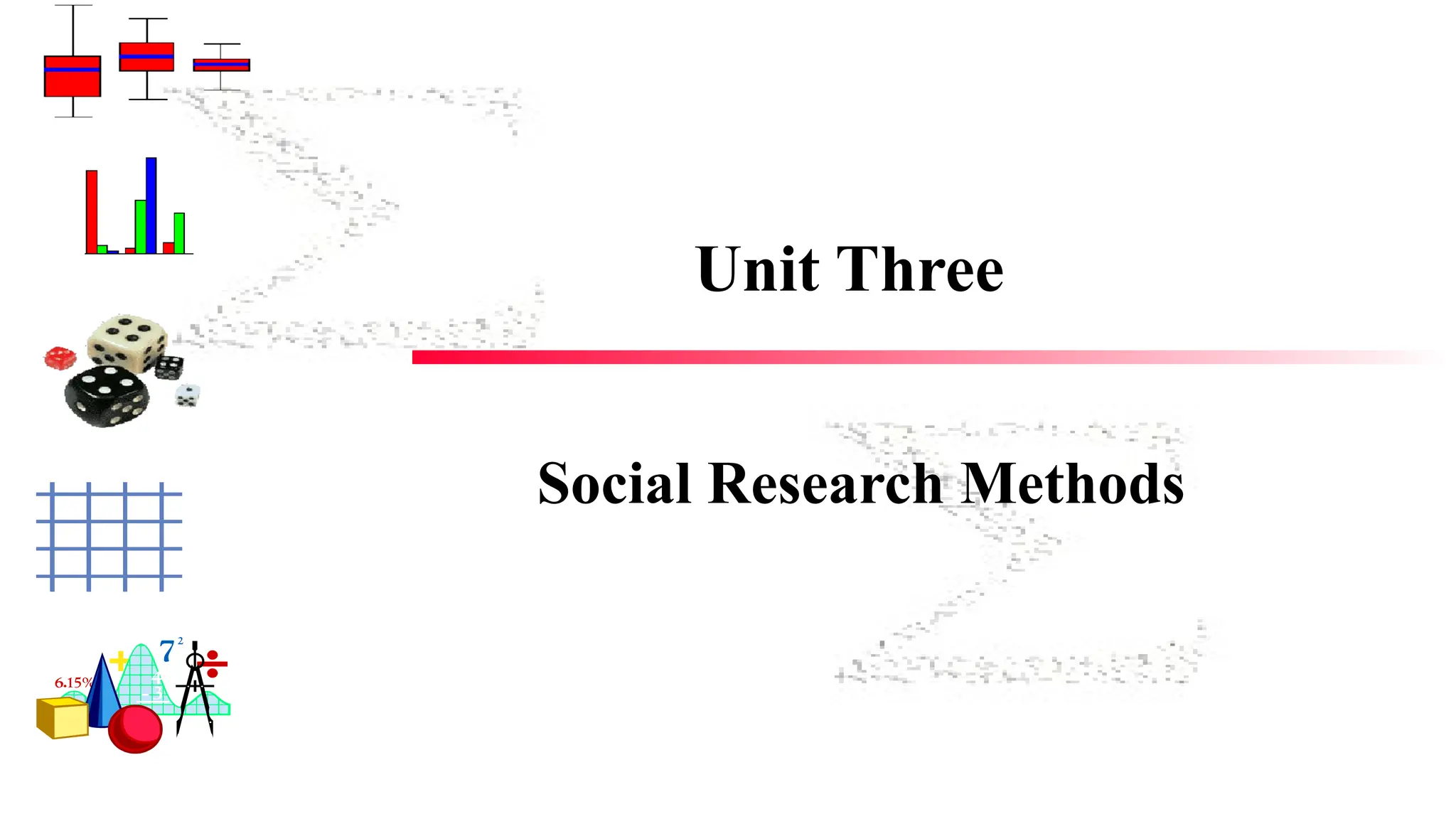 Unit Three
Social Research Methods
 