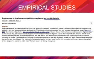 EMPIRICAL STUDIES
 