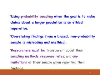 Comprehensive Guide to Research Sampling Methodology and Ethics | PPTX