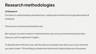 UX Research Methodologies | PPT
