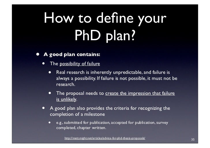 Failing a phd thesis topics