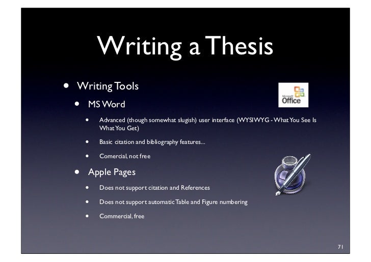 Phd thesis writing tools