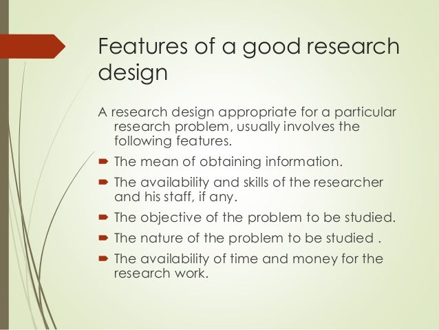 Components of good research