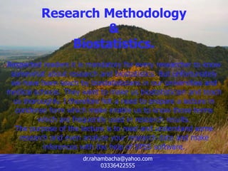 Research methodology and biostatistics | PPTX