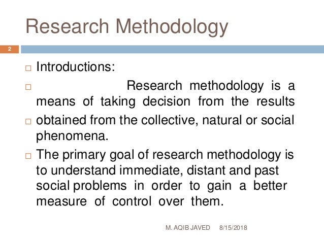 what is methodology in research