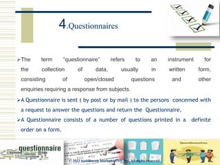 Questionaire Numbers Research Methodology | PPT