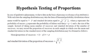 Hypothesis Testing of Proportions
44
Contd.
 