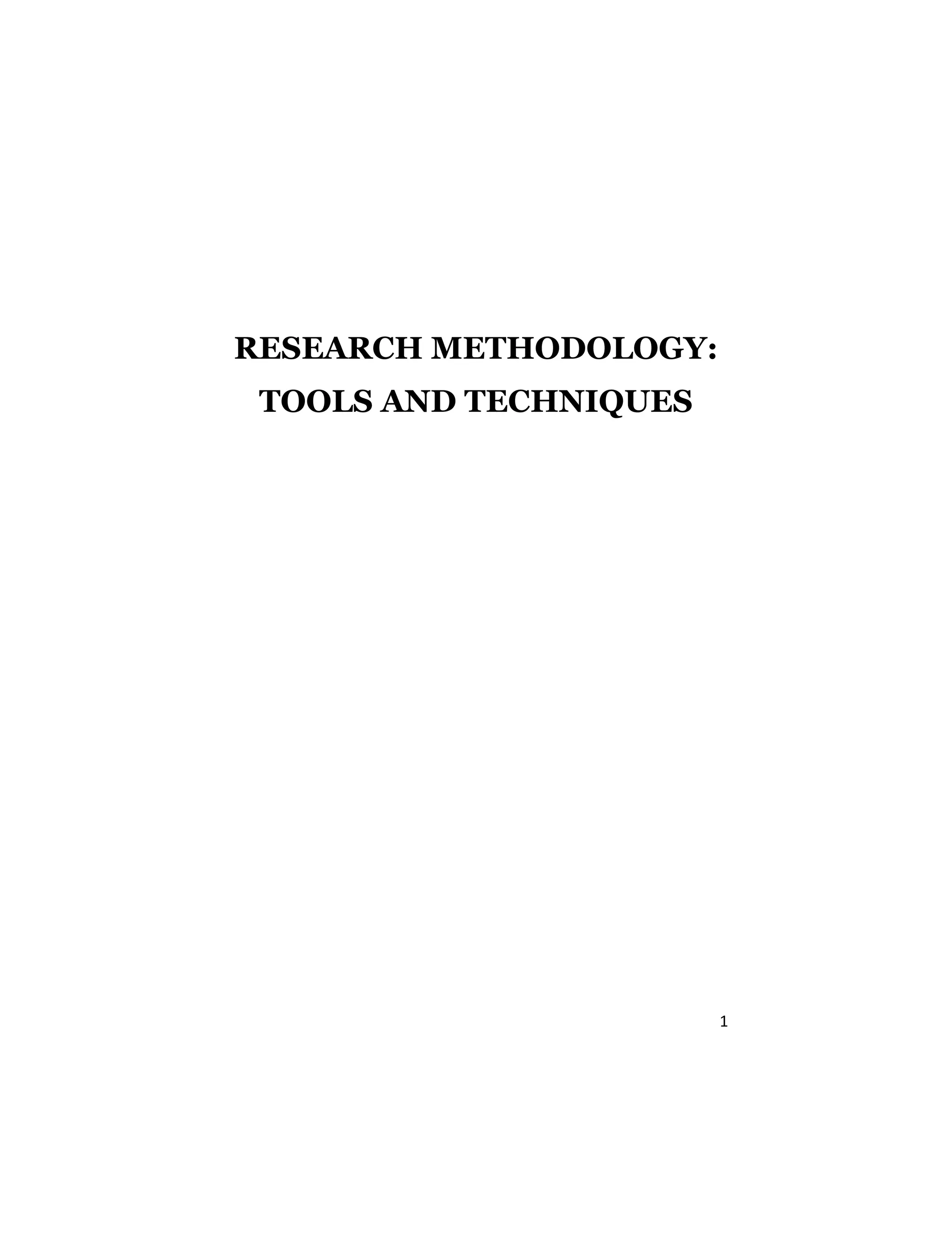 Research Methodology Book For New BS Student | PDF