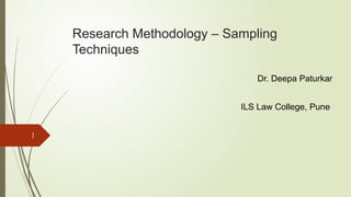 Research Methodology Sampling Technique Pptx