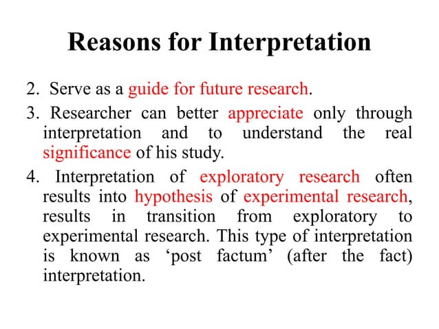 Research methodology interpretation | PPT