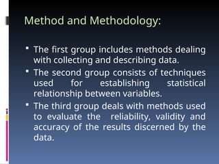 Establish Method RESEARCH METHODOLOGY for all students and professionals | PPT