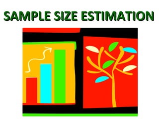 SAMPLE SIZE ESTIMATIONSAMPLE SIZE ESTIMATION
 