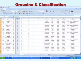 Grouping & Classification
 