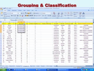 Grouping & Classification
 