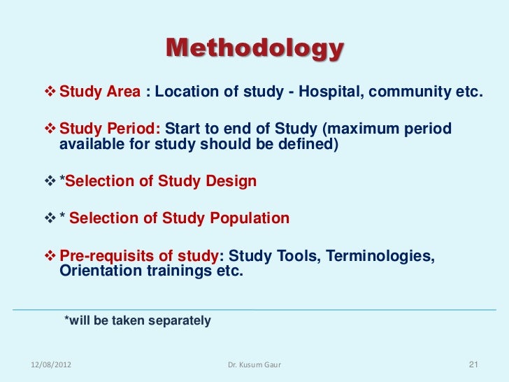 Methods in research methodology
