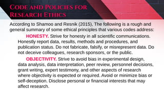 Research Methodology Code of Ethics | PDF