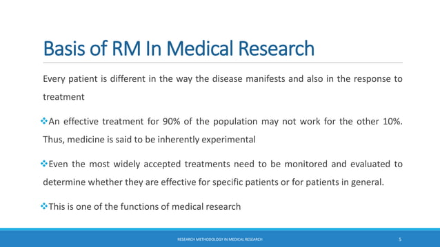 Research methodology in medical research | PDF | Healthcare Industry ...
