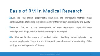Research methodology in medical research | PDF