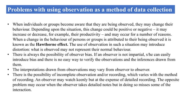 Methods of Data Collection - Presentation | PPTX | Science