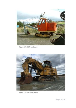 P a g e 12 | 35
Figure 2.4: Old Front Shovel
Figure 2.5: New Front Shovel
 