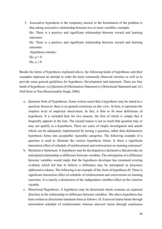 Hypothesis Module Example Research methodology module-1 | PDF