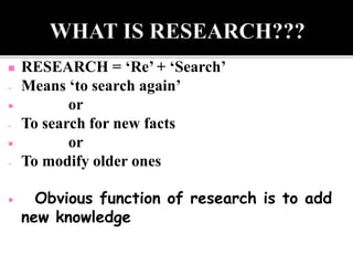 Research methodology part 1