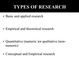 Research methodology part 1