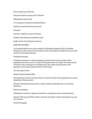 Comprehensive Guide to Research Methods, Sampling, and Data Analysis | DOCX