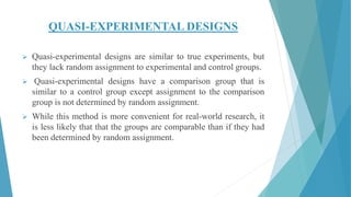 EXPERIMENTAL DESIGNS PPT | PPTX