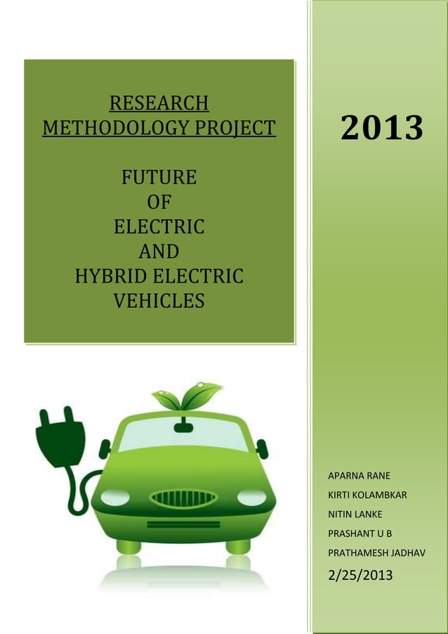 Project Report On Electric Vehicles PDF