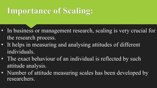 Research Methodology (RM)- Scaling Techniques- MBA | PPTX