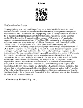 Dna Example Paper Research Methodology Sample Paper An Exampl | PDF