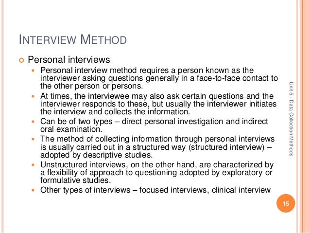 research methodology using interviews