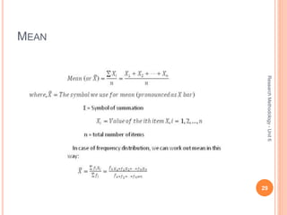 MEAN
29
ResearchMethodology-Unit6
 