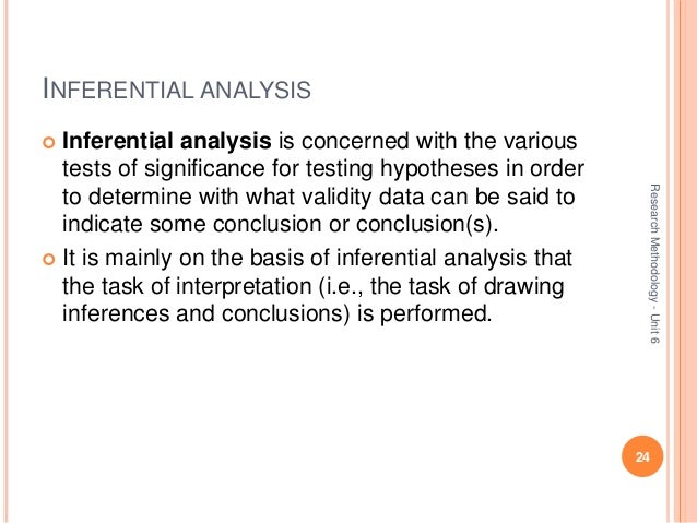 inferential analysis in research methodology