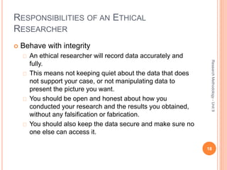 Research methodology – unit 9 | PPTX