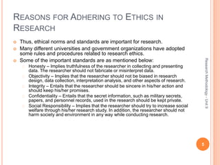 Research methodology – unit 9 | PPTX