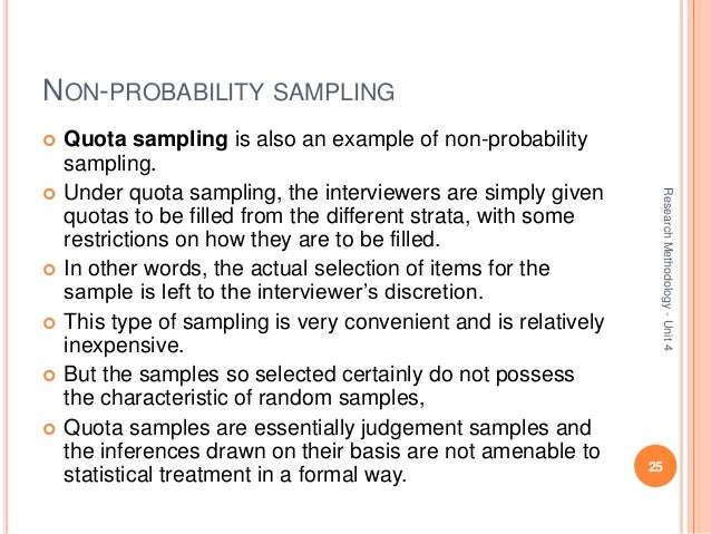 Research methodology unit four