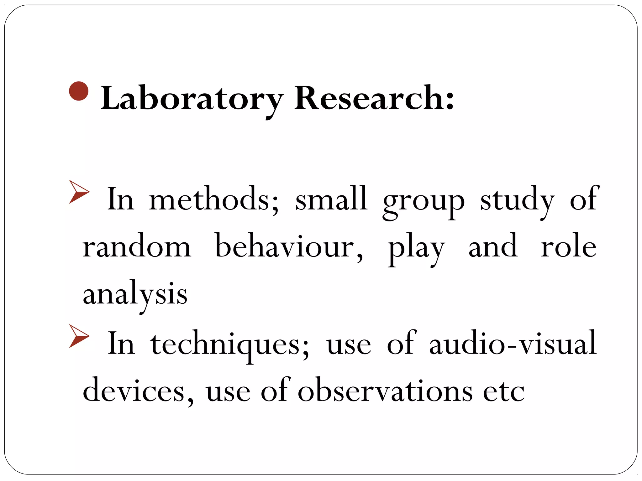 Research methods library field and laboratory methods ppt