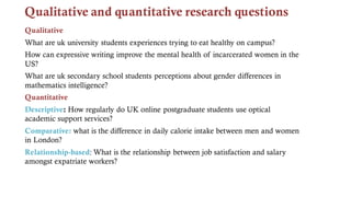 Quantitative Support Research Methods and Methodologies | PDF
