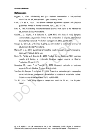 Research Methods Chapter- Masters' Dissertation | PDF