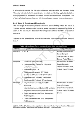 Research Methods Chapter- Masters' Dissertation | PDF