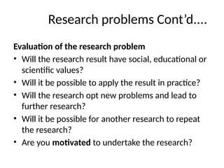 Research Problem List Comprehensive Guide to Research Methodology and Problem Solving ...