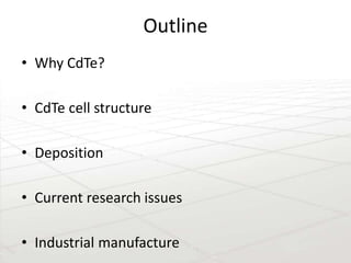 Cdte Solar Cells Pptx
