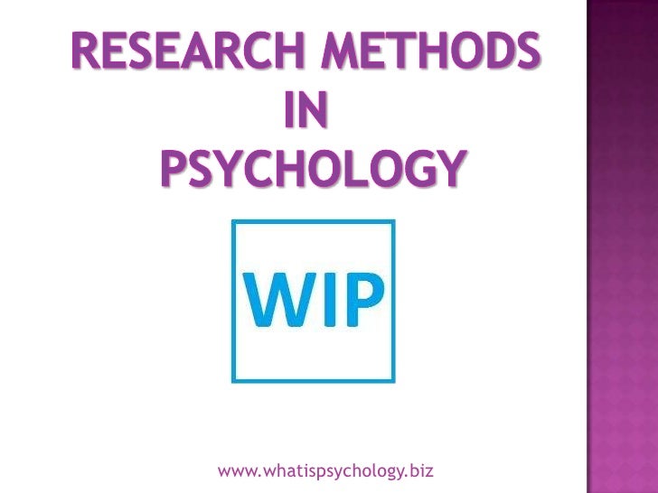 Lecture 1 and 2 research psychology