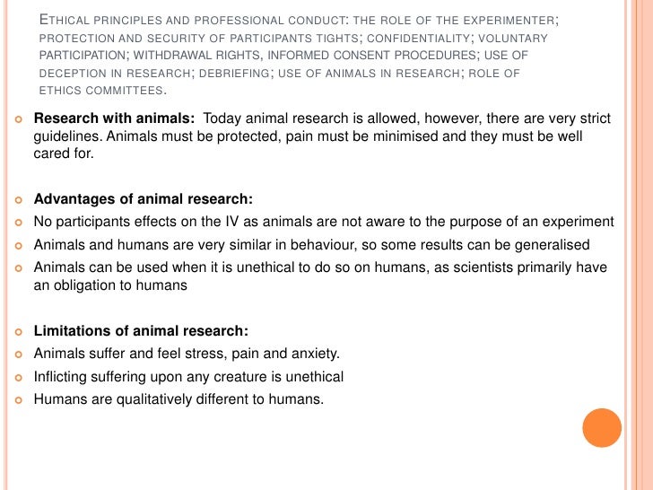 Research on animals psychology