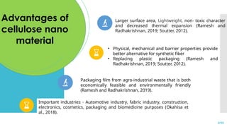 Cellulose Nanoparticles for Food packaging materials | PPTX