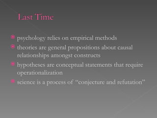Research Methods In Social Psychology | PPT