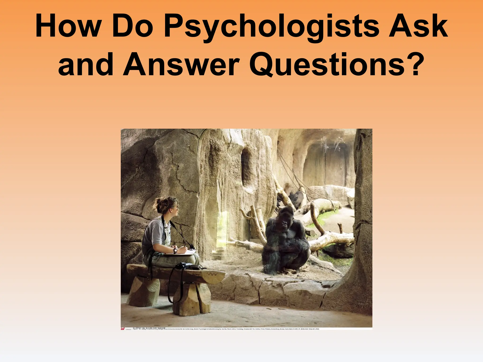 How Do Psychologists Ask
and Answer Questions?
 