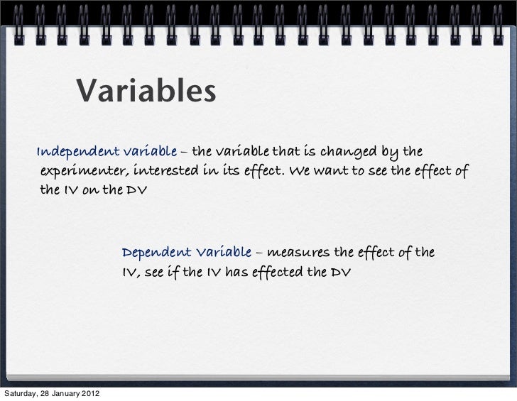 What is a dependent variable in science?